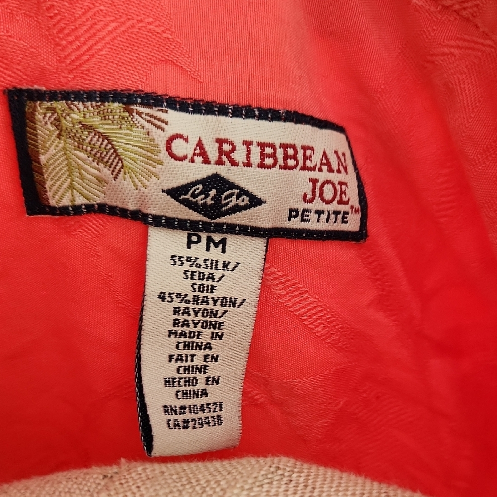 Caribbean Joe Vibrant Coral Shirt - Picture 2 of 7